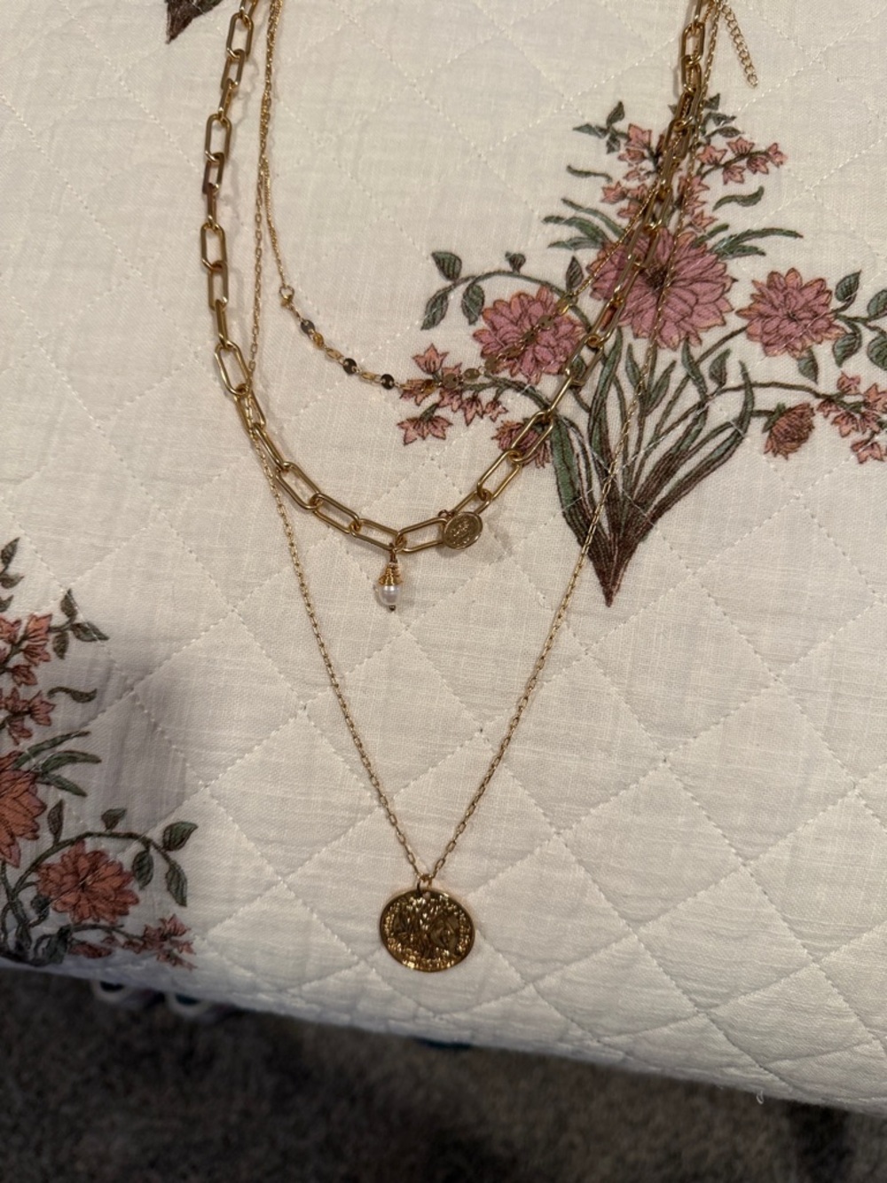 Gold Coin Pendant Layered Necklace - Women Jewelry - Picture 2 of 3